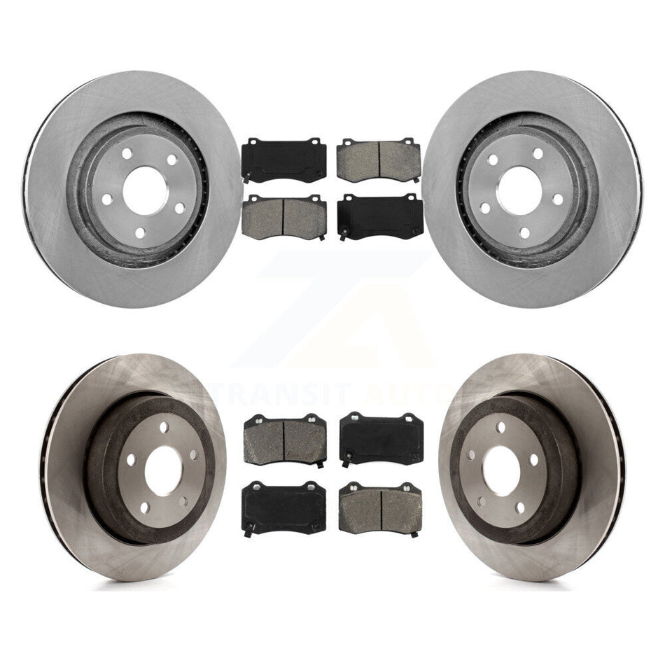 Front Rear Disc Brake Rotors And Semi-Metallic Pads Kit For 2006-2010 Jeep Grand Cherokee SRT8 K8S-100993