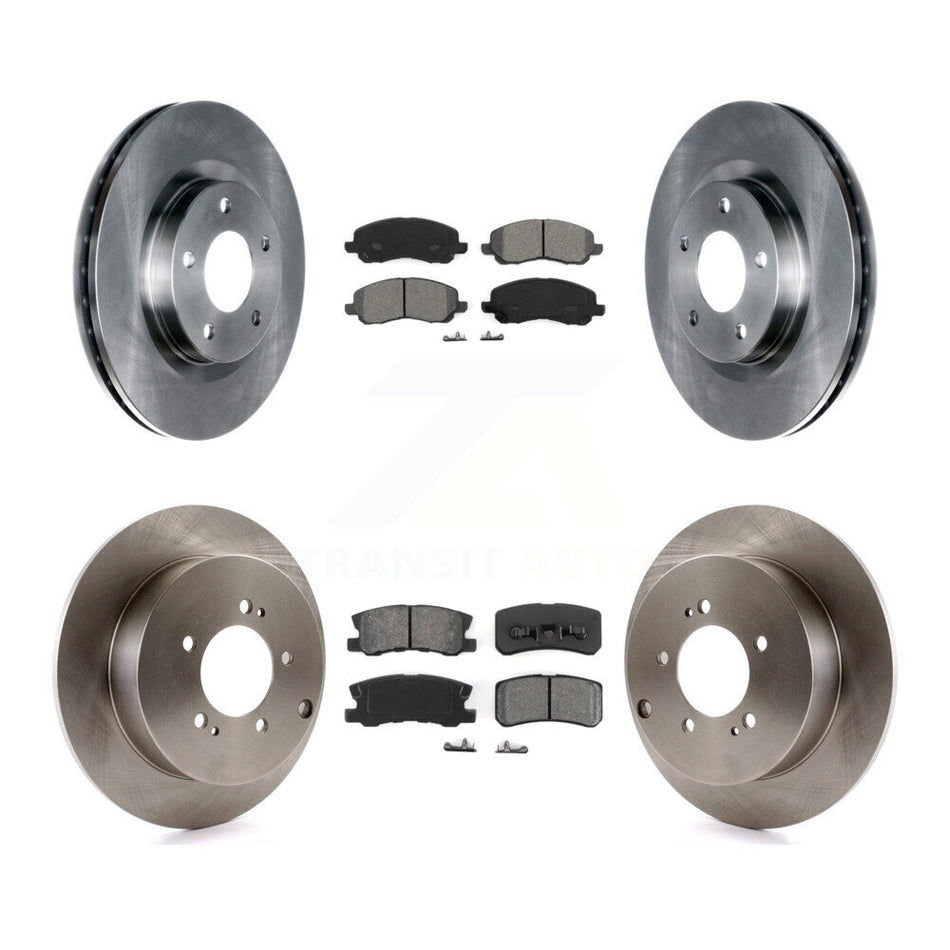 Front Rear Disc Brake Rotors And Semi-Metallic Pads Kit For Mitsubishi Outlander K8S-100999