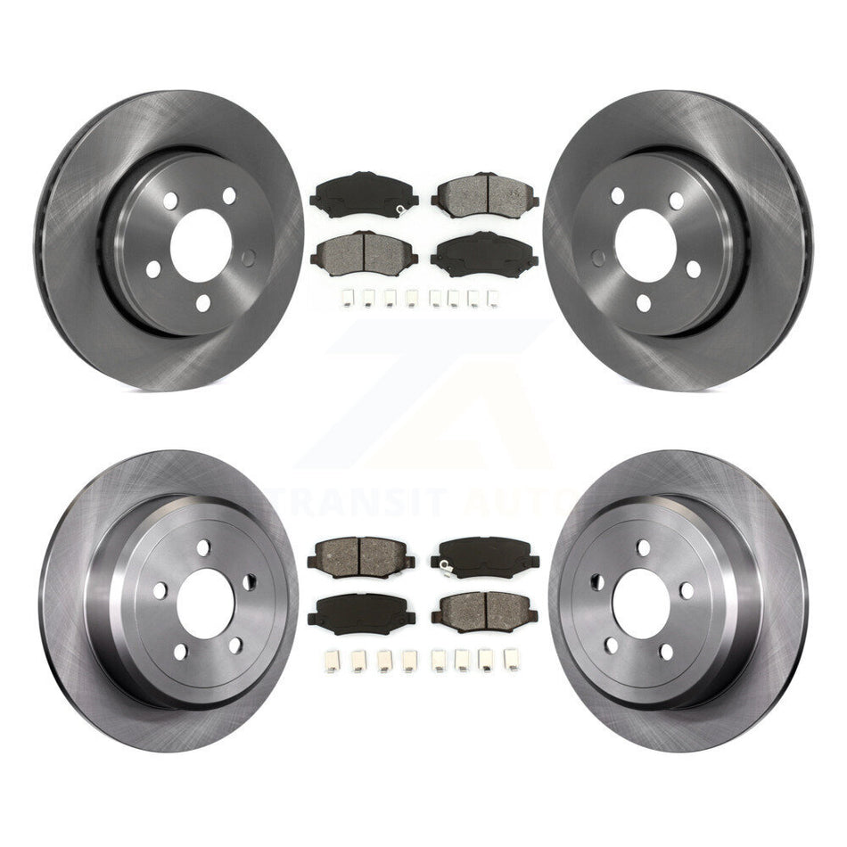 Front Rear Disc Brake Rotors And Semi-Metallic Pads Kit For Jeep Liberty Dodge Nitro K8S-101002