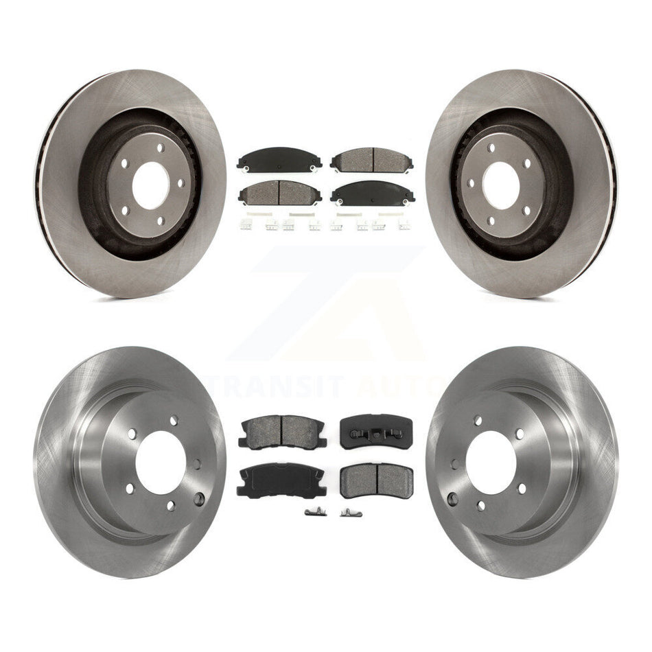 Front Rear Disc Brake Rotors And Semi-Metallic Pads Kit For 2008-2009 Dodge Caliber SRT-4 K8S-101007