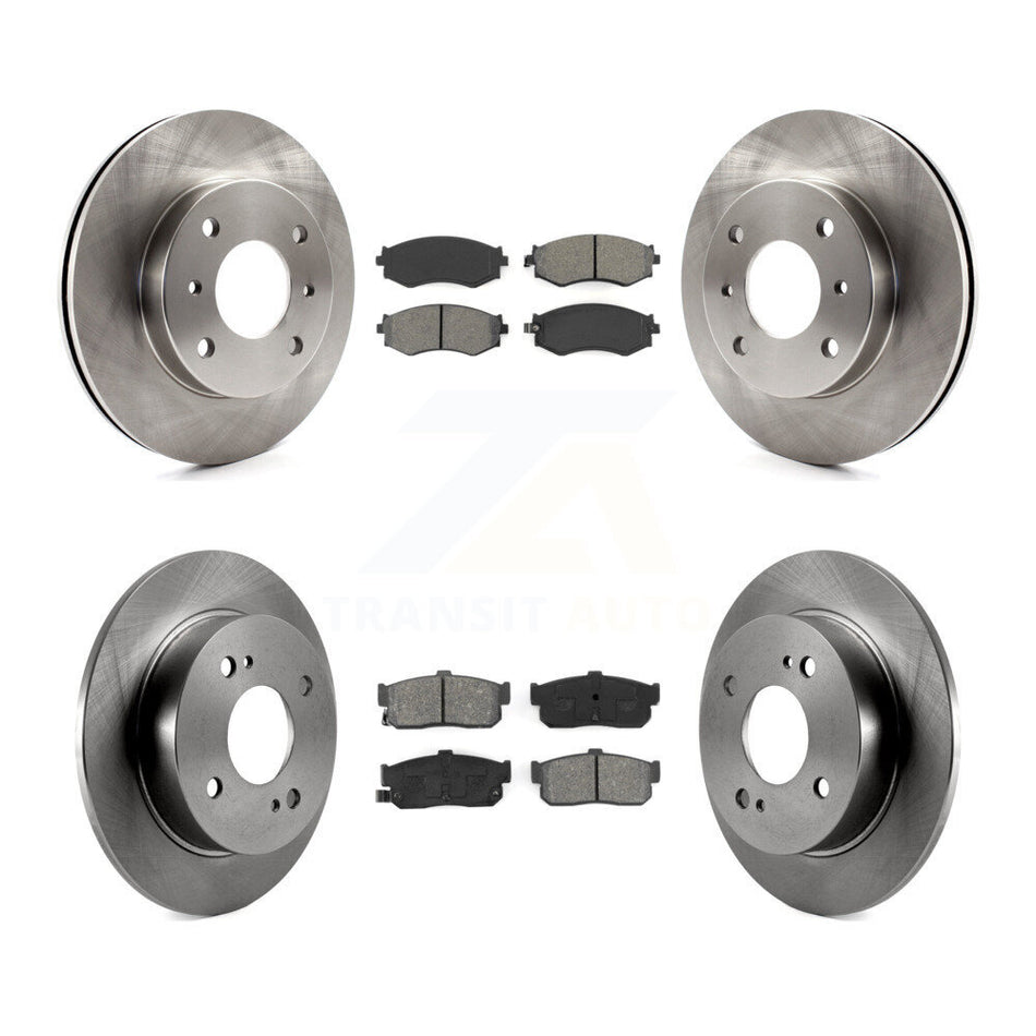 Front Rear Disc Brake Rotors And Semi-Metallic Pads Kit For Nissan Sentra Infiniti G20 INFINITI K8S-101022