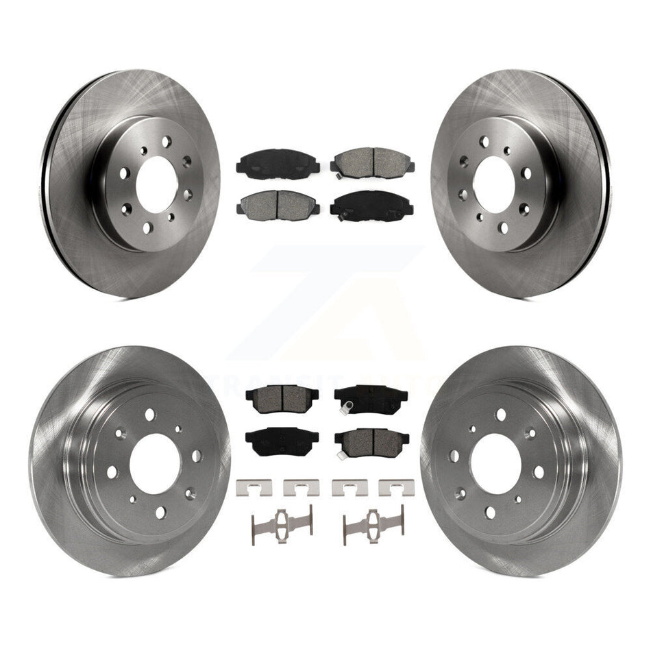 Front Rear Disc Brake Rotors And Semi-Metallic Pads Kit For Honda Civic Acura EL K8S-101026