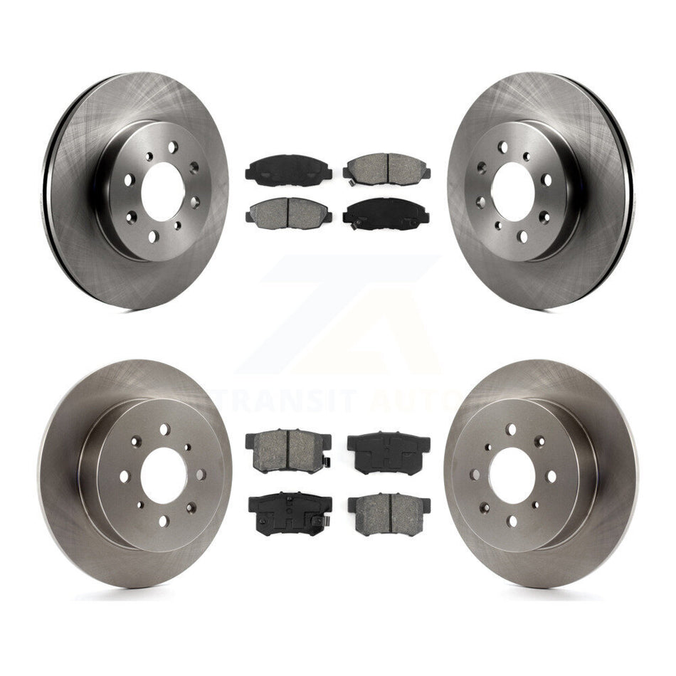 Front Rear Disc Brake Rotors And Semi-Metallic Pads Kit For Honda Civic Acura EL K8S-101027