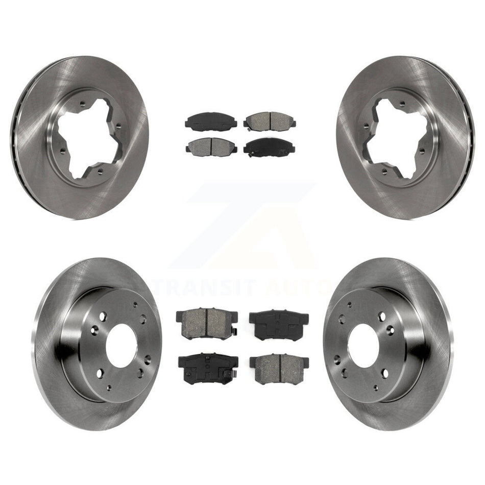 Front Rear Disc Brake Rotors And Semi-Metallic Pads Kit For Honda Accord Acura CL K8S-101030