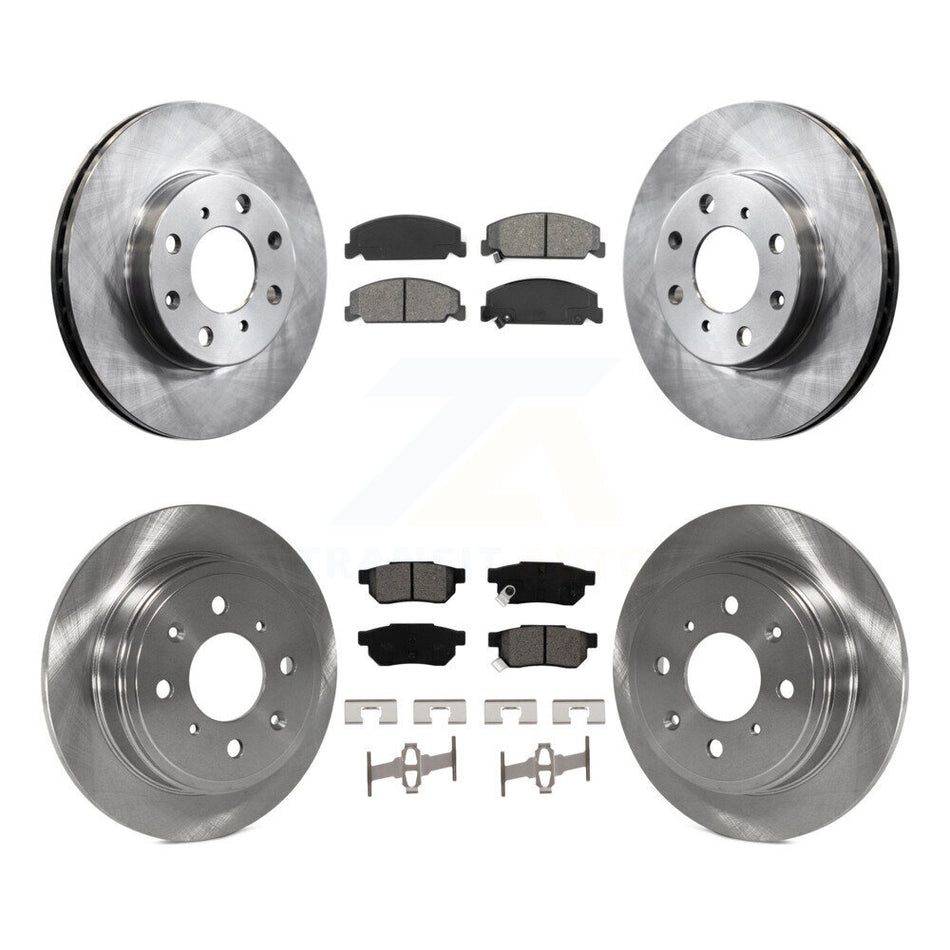 Front Rear Disc Brake Rotors And Semi-Metallic Pads Kit For Honda Civic del Sol K8S-101031