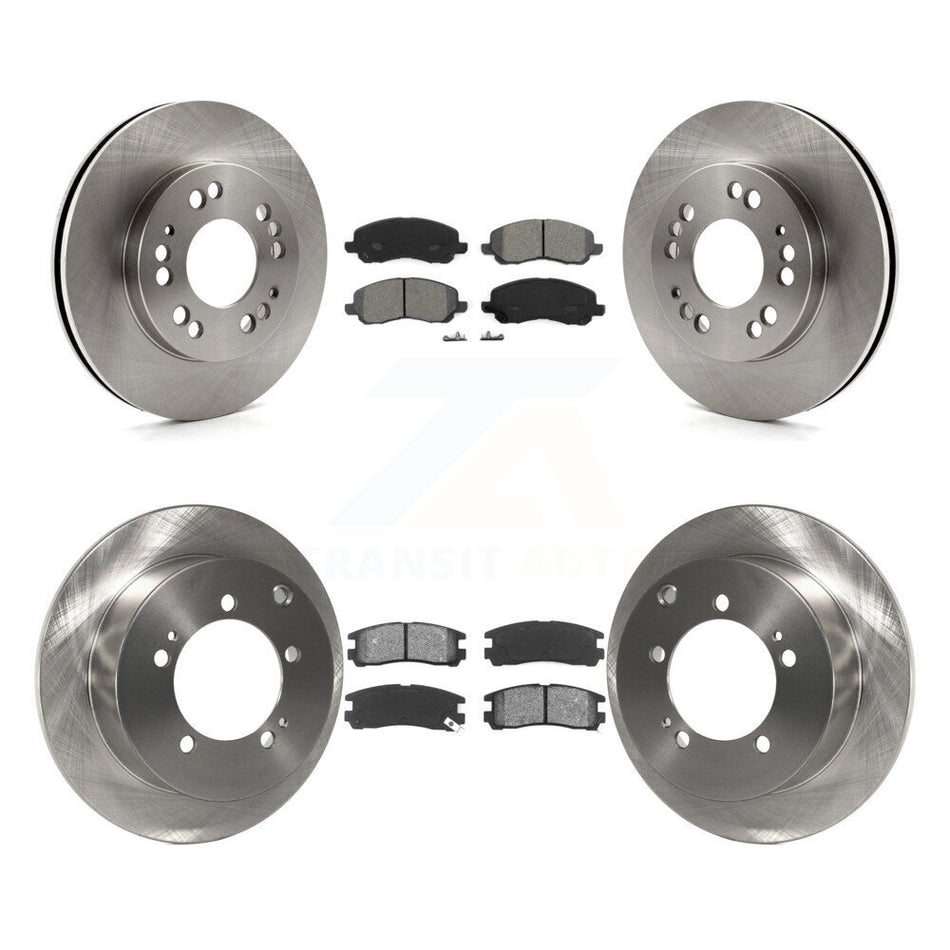 Front Rear Disc Brake Rotors And Semi-Metallic Pads Kit For 2001 Mitsubishi Eclipse 2.4L From 06 01 K8S-101037