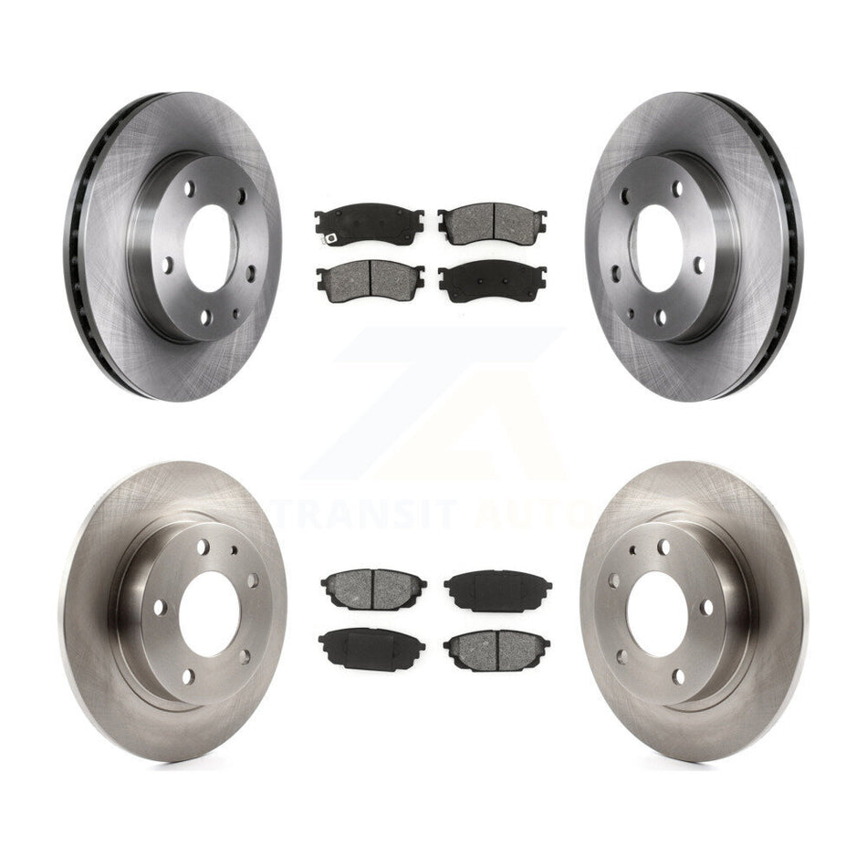 Front Rear Disc Brake Rotors And Semi-Metallic Pads Kit For Mazda Protege Protege5 K8S-101053