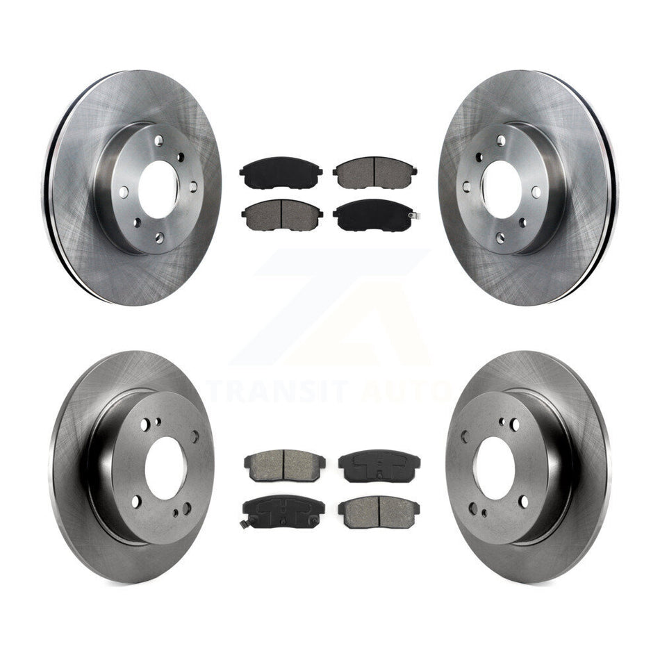 Front Rear Disc Brake Rotors And Semi-Metallic Pads Kit For Nissan Sentra INFINITI G20 K8S-101055