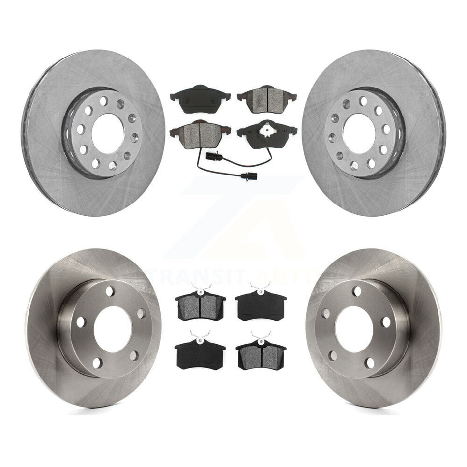 Front Rear Disc Brake Rotors And Semi-Metallic Pads Kit For Volkswagen Passat Audi A4 K8S-101062