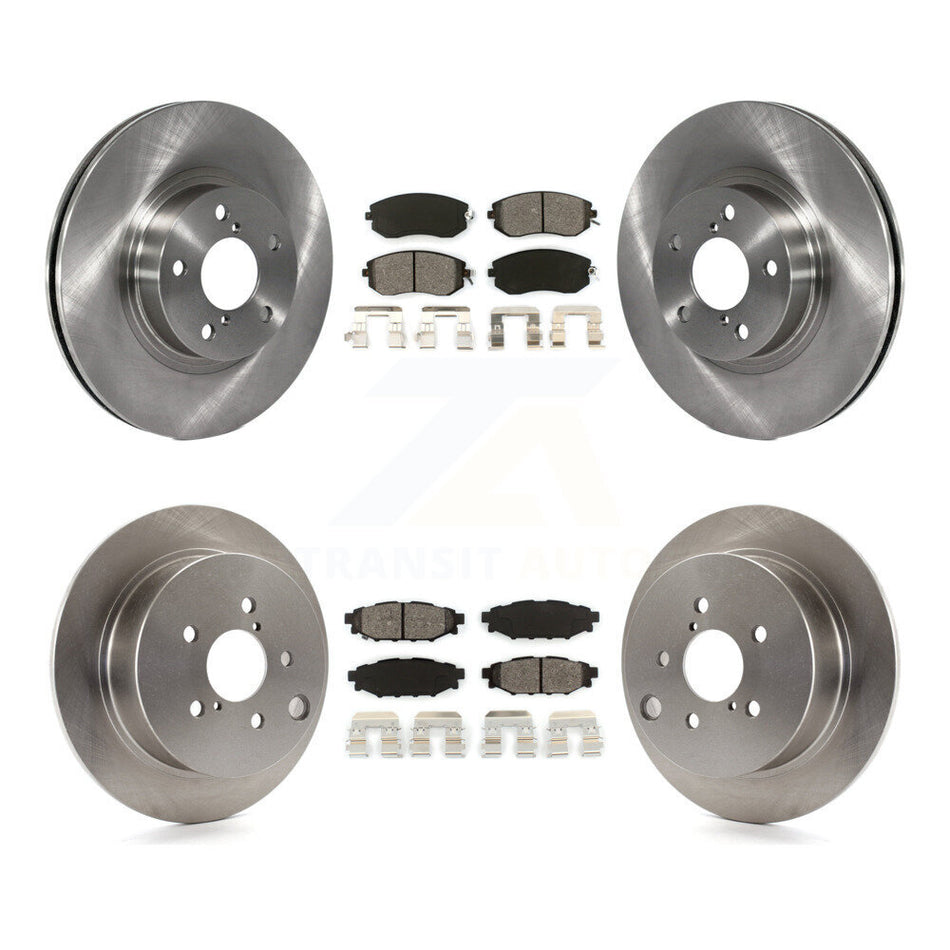 Front Rear Disc Brake Rotors And Semi-Metallic Pads Kit For Subaru Impreza K8S-101072