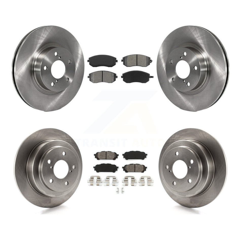 Front Rear Disc Brake Rotors And Semi-Metallic Pads Kit For Subaru Impreza Saab 9-2X K8S-101077