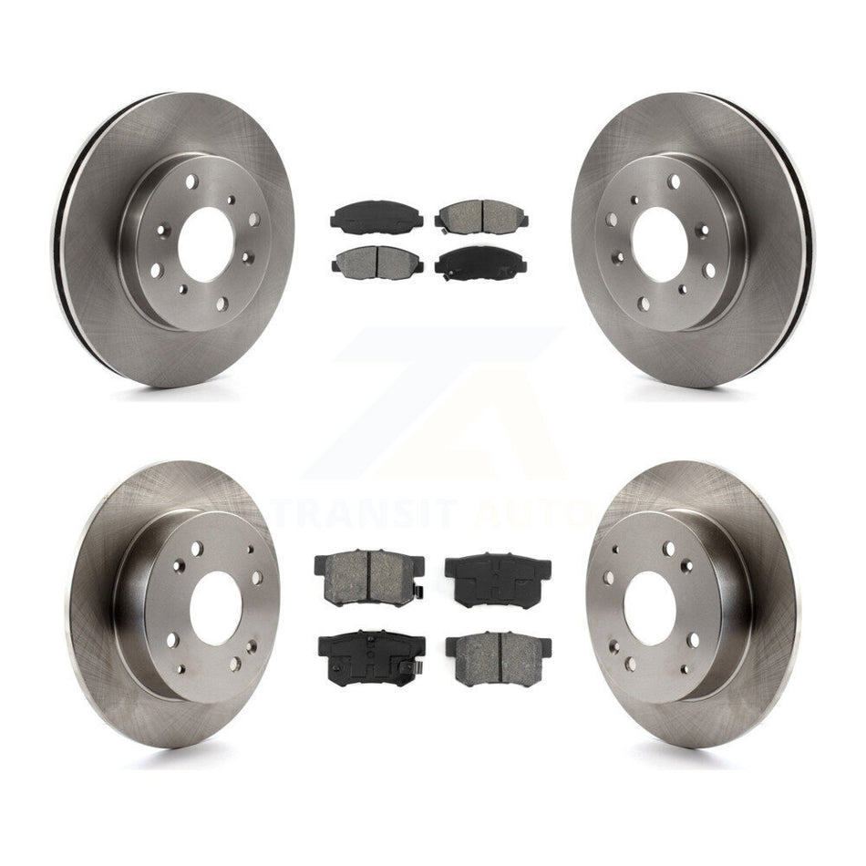 Front Rear Disc Brake Rotors And Semi-Metallic Pads Kit For Honda Accord Acura CL K8S-101083