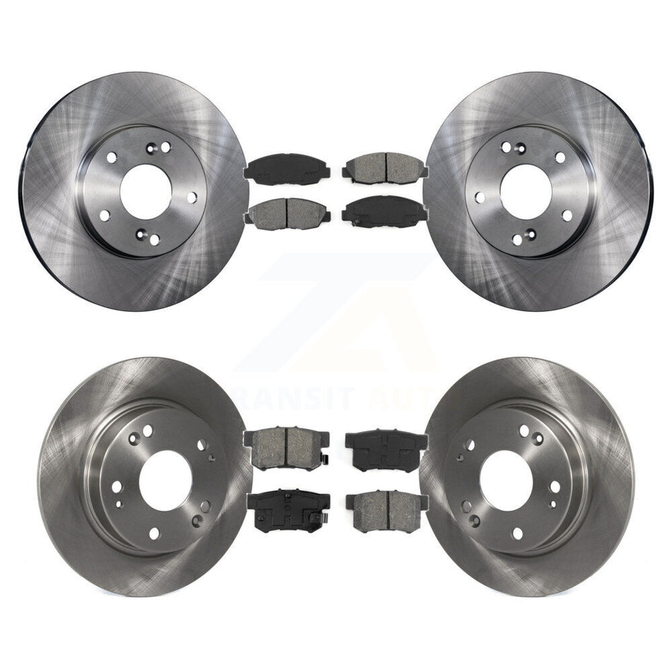 Front Rear Disc Brake Rotors And Semi-Metallic Pads Kit For 2014-2015 Honda Civic Touring K8S-101085