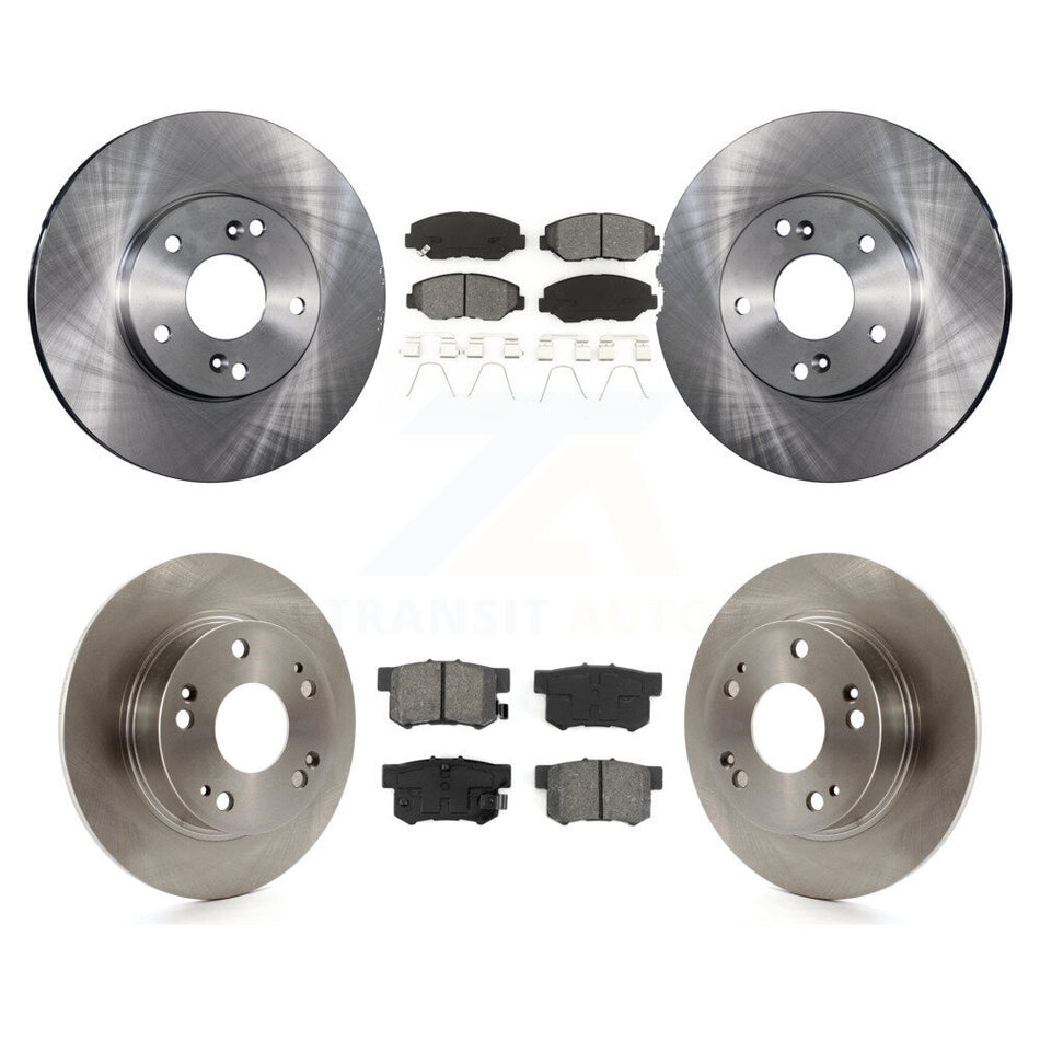 Front Rear Disc Brake Rotors And Semi-Metallic Pads Kit For 2003-2007 Honda Accord 2.4L Excluding Vehicles Built Canadian Market K8S-101088