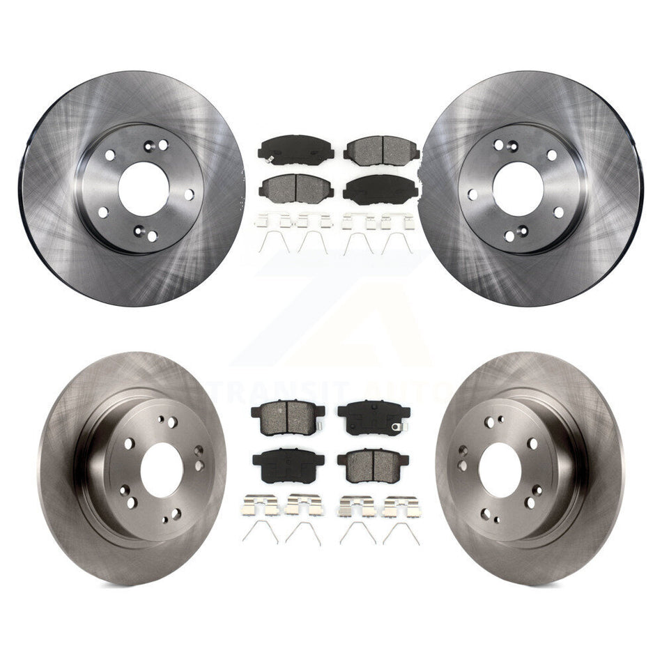 Front Rear Disc Brake Rotors And Semi-Metallic Pads Kit For Honda Accord K8S-101091