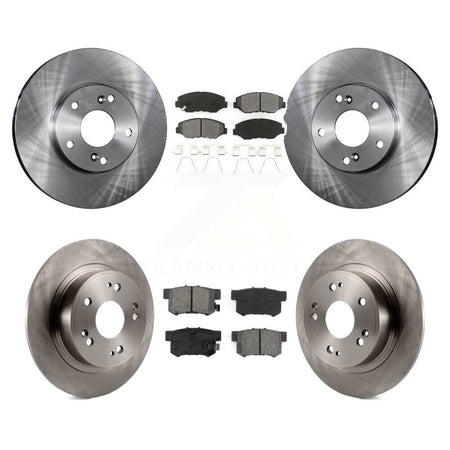 Front Rear Disc Brake Rotors And Semi-Metallic Pads Kit For Honda Accord K8S-101092
