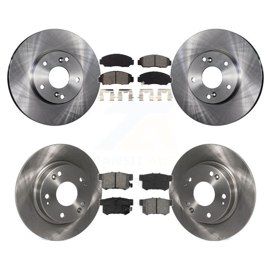 Front Rear Disc Brake Rotors And Semi-Metallic Pads Kit For Acura CSX K8S-101094