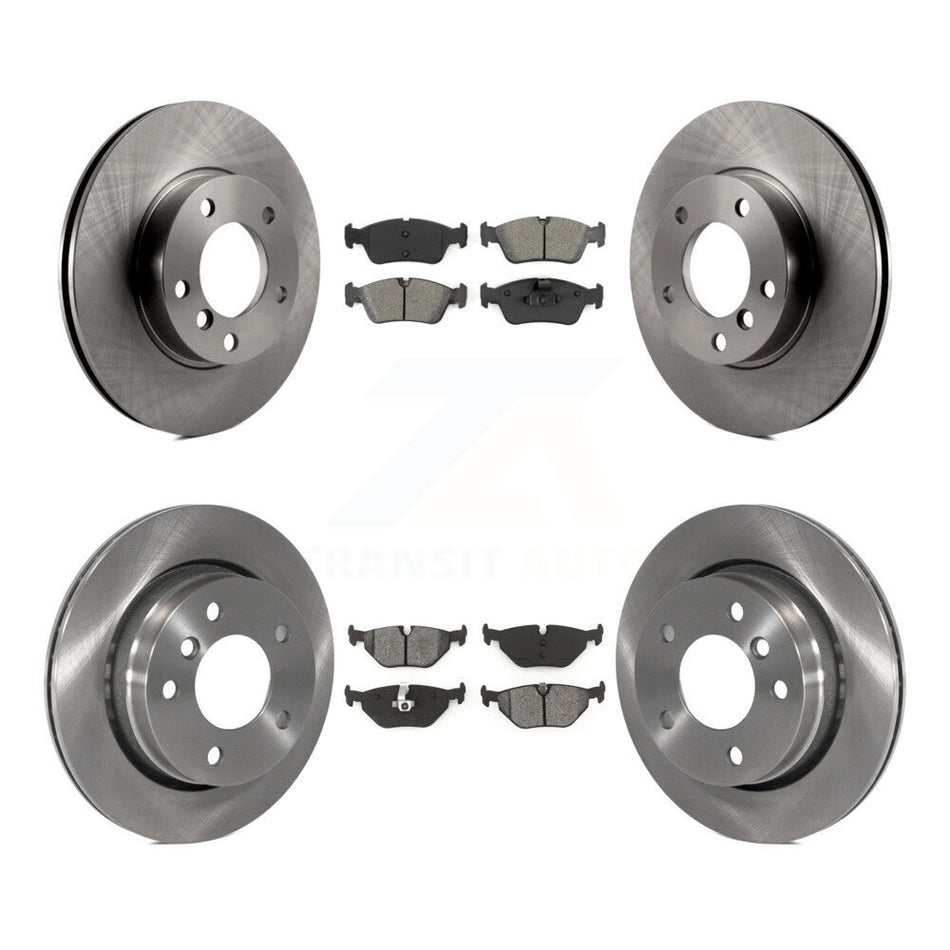 Front Rear Disc Brake Rotors And Semi-Metallic Pads Kit For BMW 323i 323Ci 328i K8S-101108