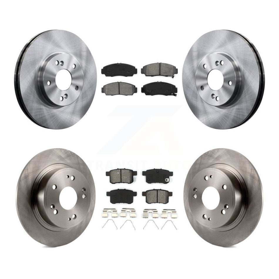 Front Rear Disc Brake Rotors And Semi-Metallic Pads Kit For Honda Accord Acura TSX K8S-101115