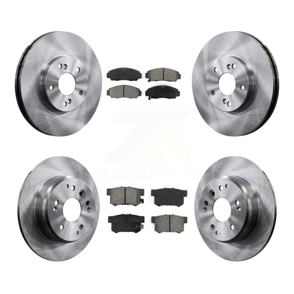 Front Rear Disc Brake Rotors And Semi-Metallic Pads Kit For Acura TL K8S-101118