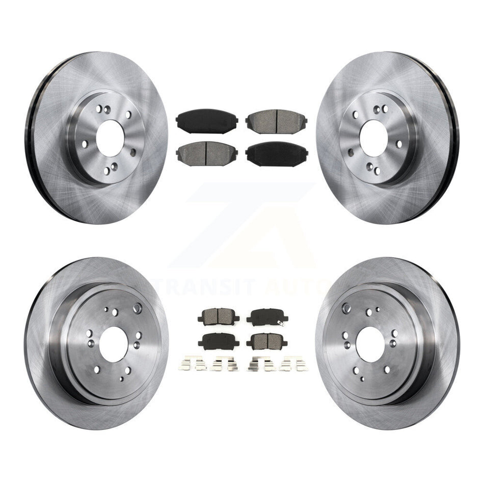 Front Rear Disc Brake Rotors And Semi-Metallic Pads Kit For 2001-2002 Acura MDX K8S-101120