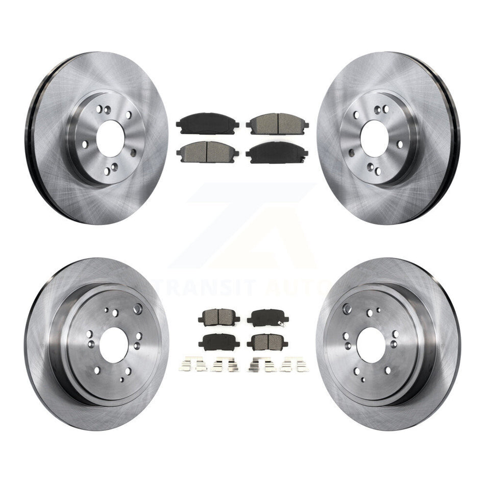 Front Rear Disc Brake Rotors And Semi-Metallic Pads Kit For 2003-2006 Acura MDX K8S-101122