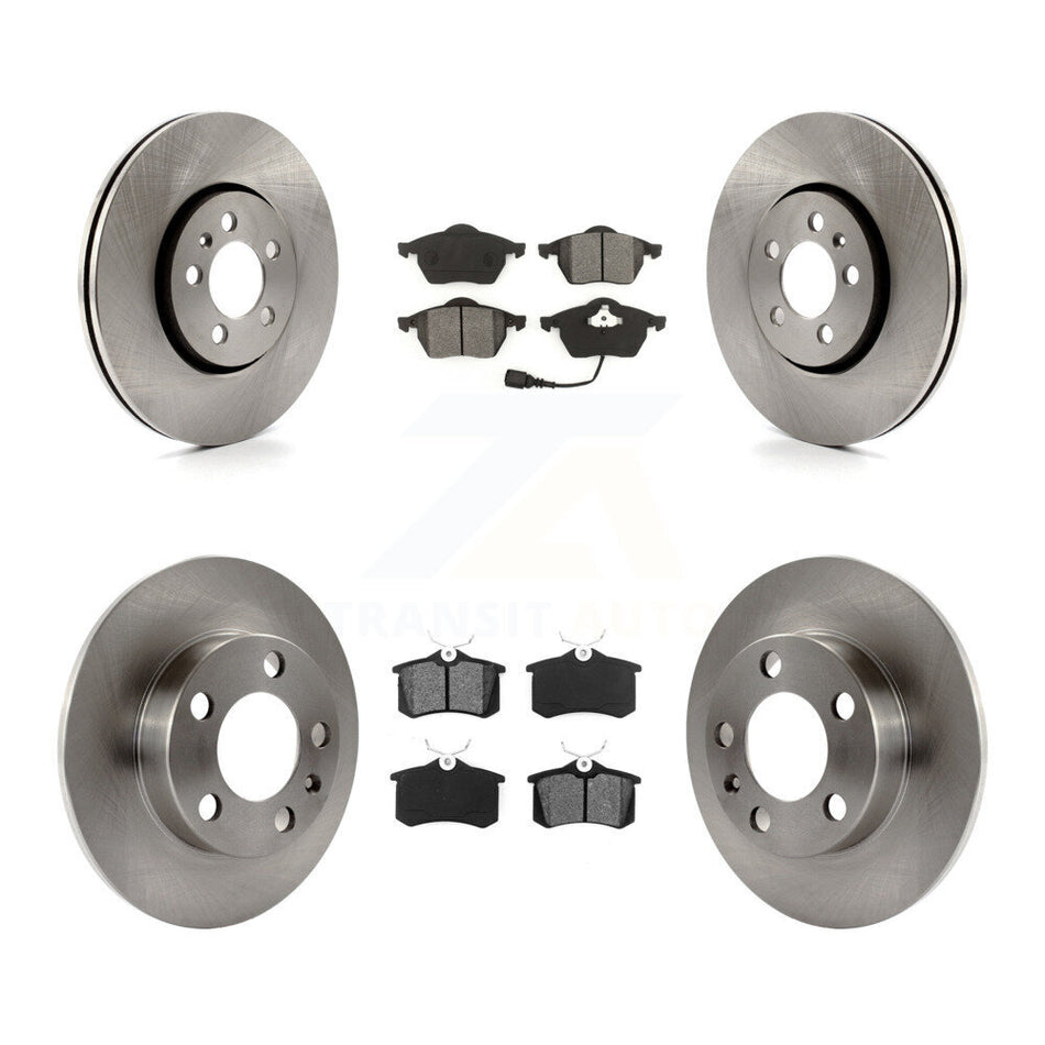 Front Rear Disc Brake Rotors And Semi-Metallic Pads Kit For Volkswagen Beetle Jetta Golf K8S-101125