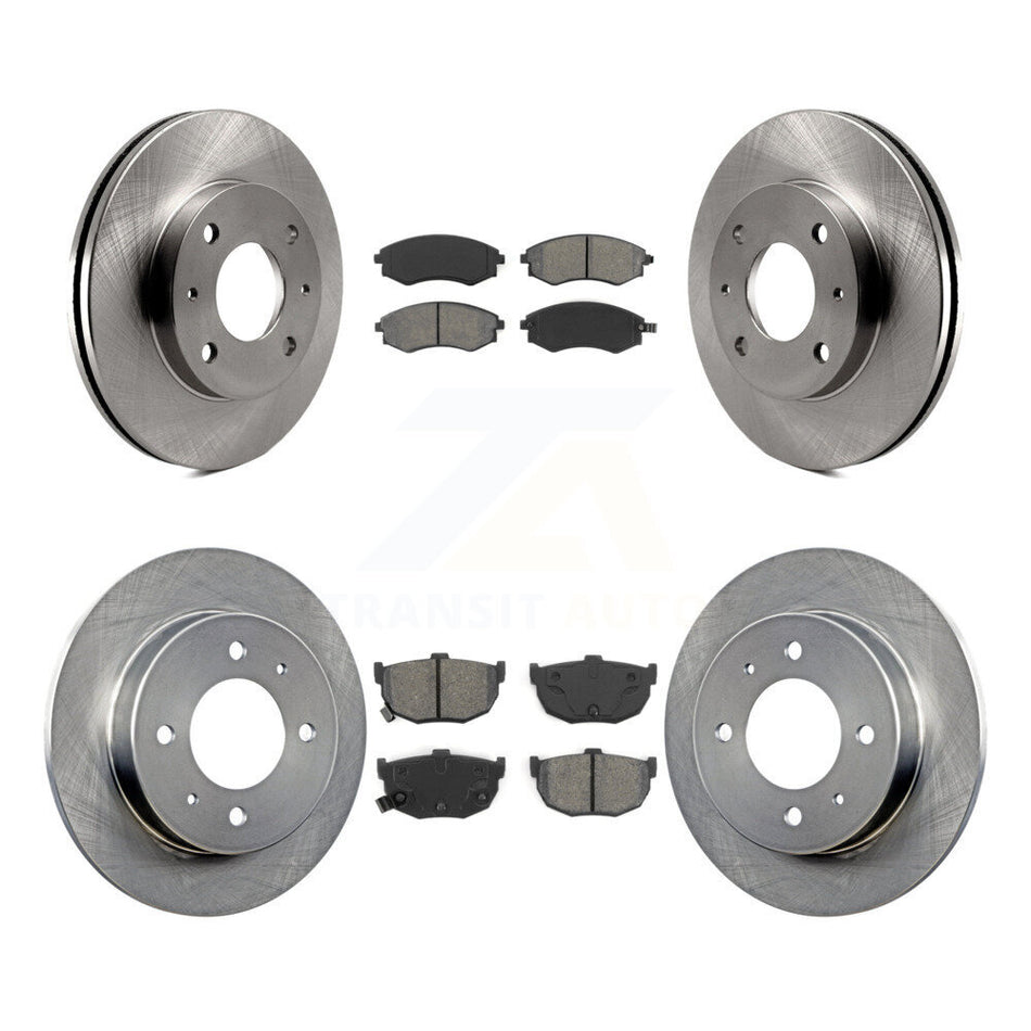 Front Rear Disc Brake Rotors And Semi-Metallic Pads Kit For Hyundai Elantra Tiburon K8S-101138