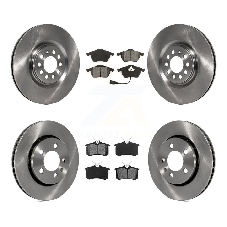 Front Rear Disc Brake Rotors And Semi-Metallic Pads Kit For Volkswagen Golf Audi TT Quattro K8S-101145
