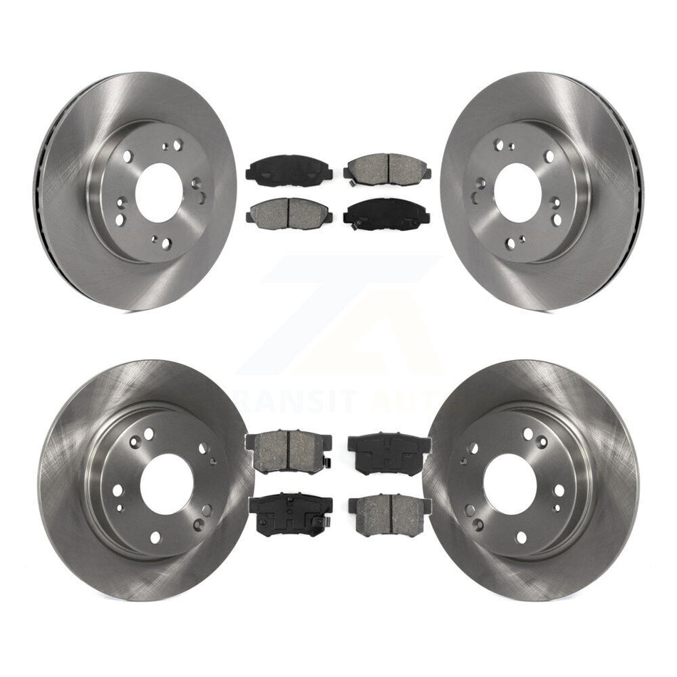 Front Rear Disc Brake Rotors And Semi-Metallic Pads Kit For Honda Civic K8S-101161