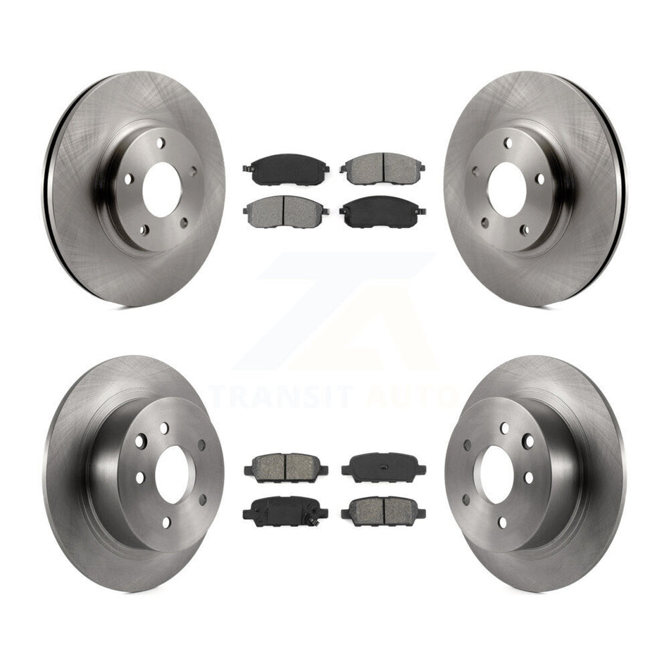 Front Rear Disc Brake Rotors And Semi-Metallic Pads Kit For Nissan Altima K8S-101168