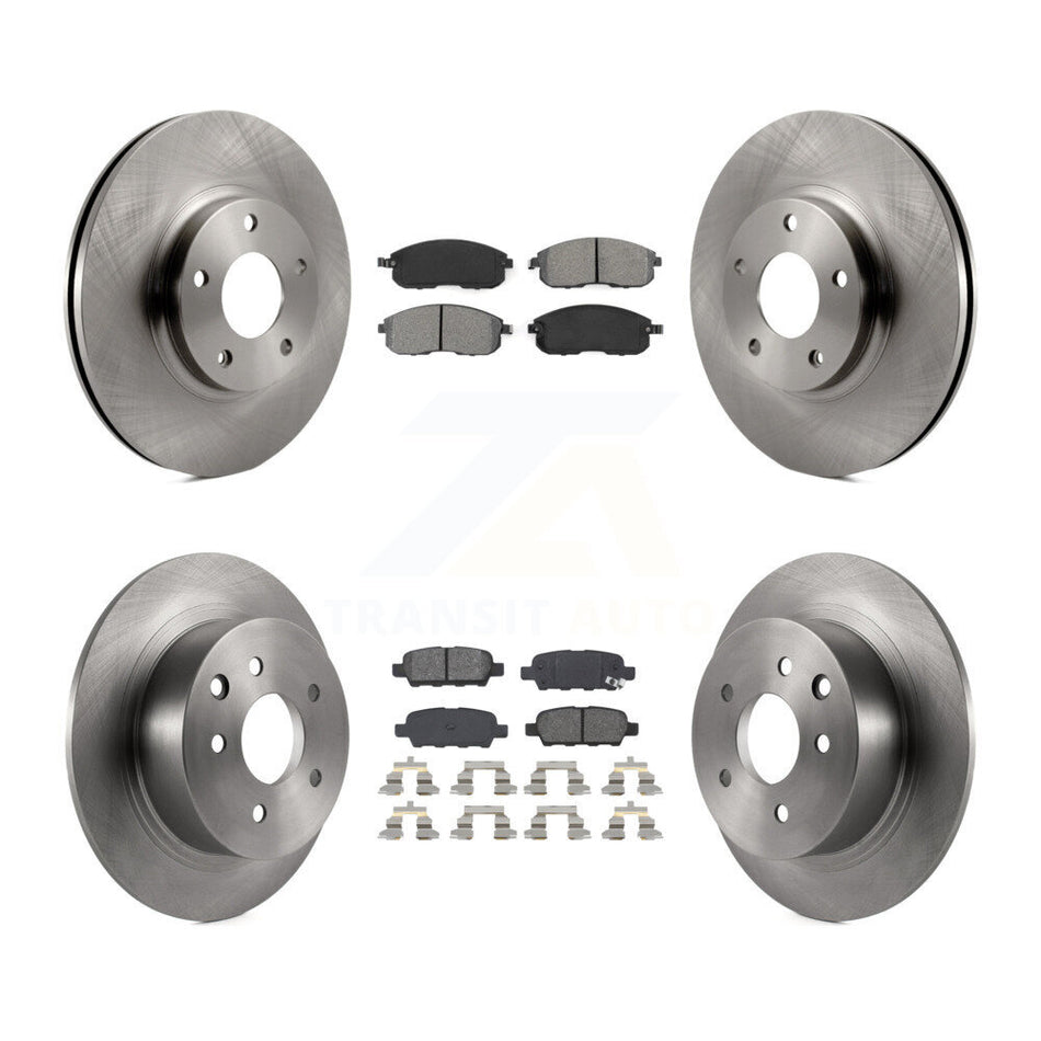 Front Rear Disc Brake Rotors And Semi-Metallic Pads Kit For Nissan Altima K8S-101168