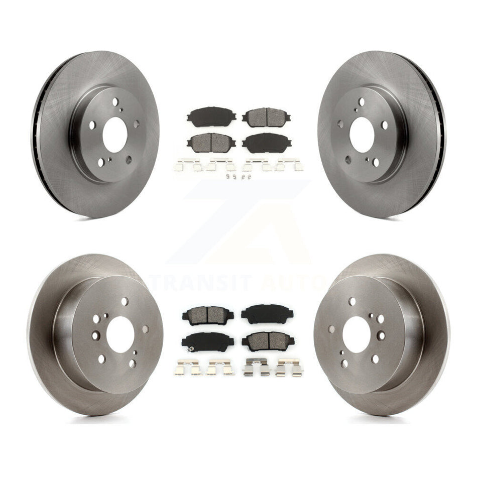 Front Rear Disc Brake Rotors And Semi-Metallic Pads Kit For 2004-2010 Toyota Sienna K8S-101171