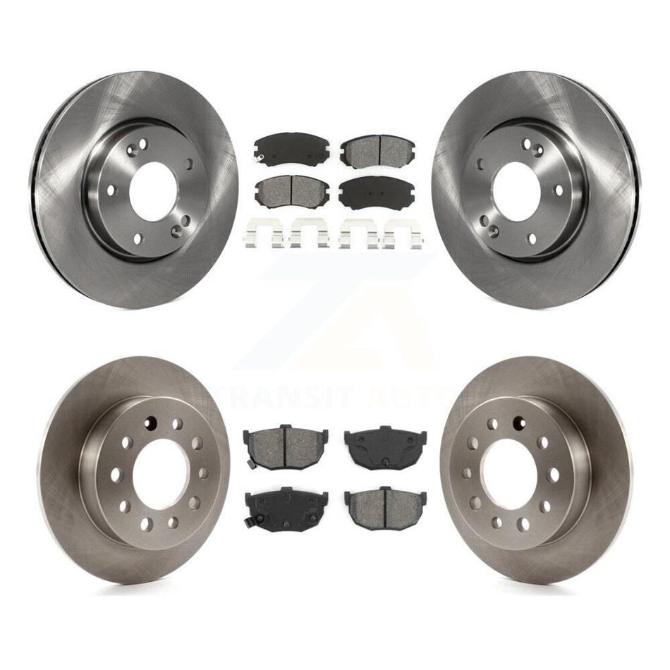 Front Rear Disc Brake Rotors And Semi-Metallic Pads Kit For Hyundai Tiburon K8S-101176