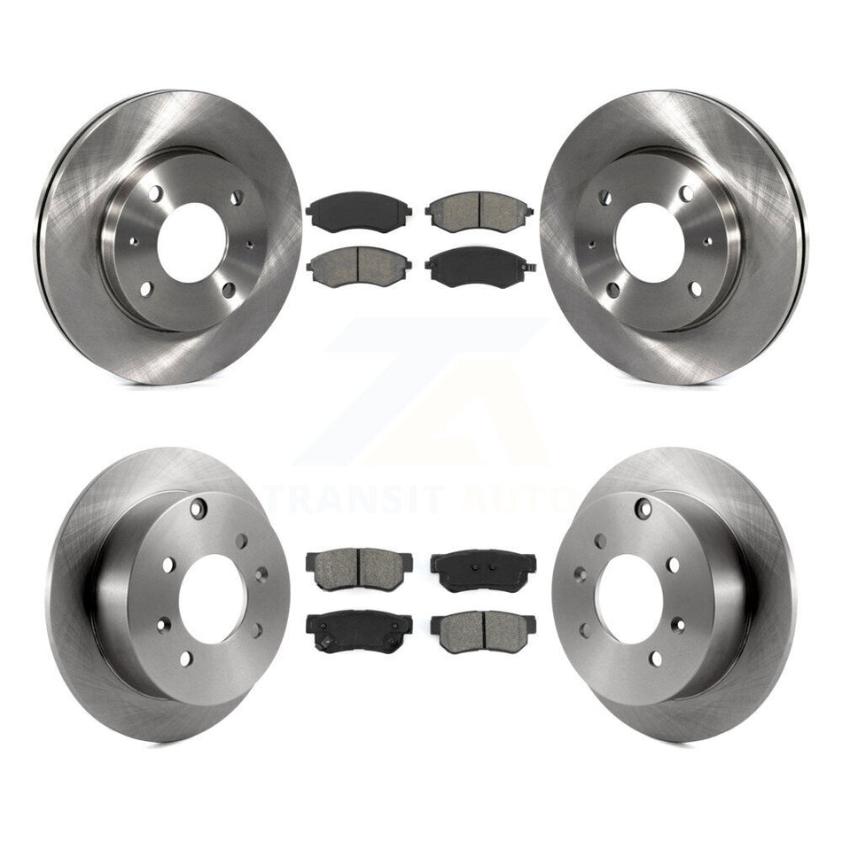 Front Rear Disc Brake Rotors And Semi-Metallic Pads Kit For Hyundai Sonata Kia Optima Magentis K8S-101191