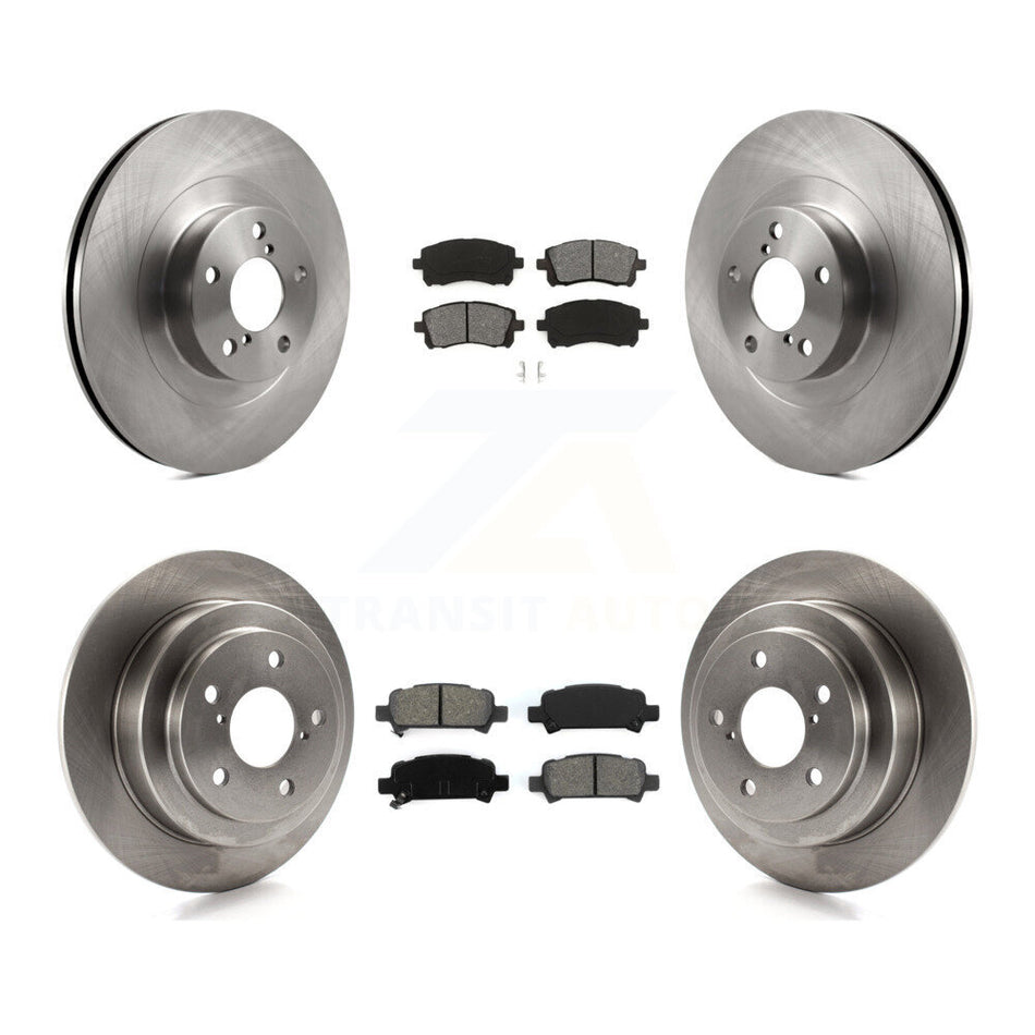 Front Rear Disc Brake Rotors And Semi-Metallic Pads Kit For Subaru Impreza WRX K8S-101203