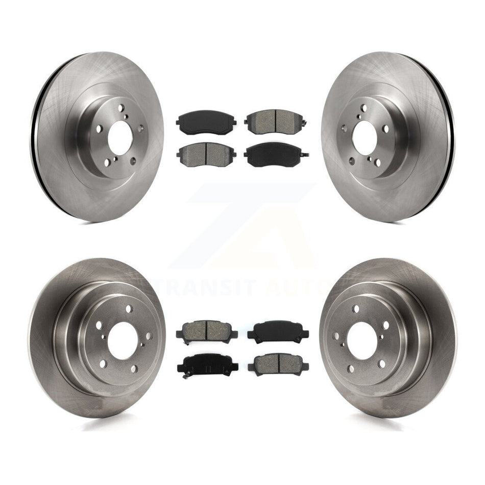 Front Rear Disc Brake Rotors And Semi-Metallic Pads Kit For 2003-2003 Subaru Forester Impreza K8S-101206