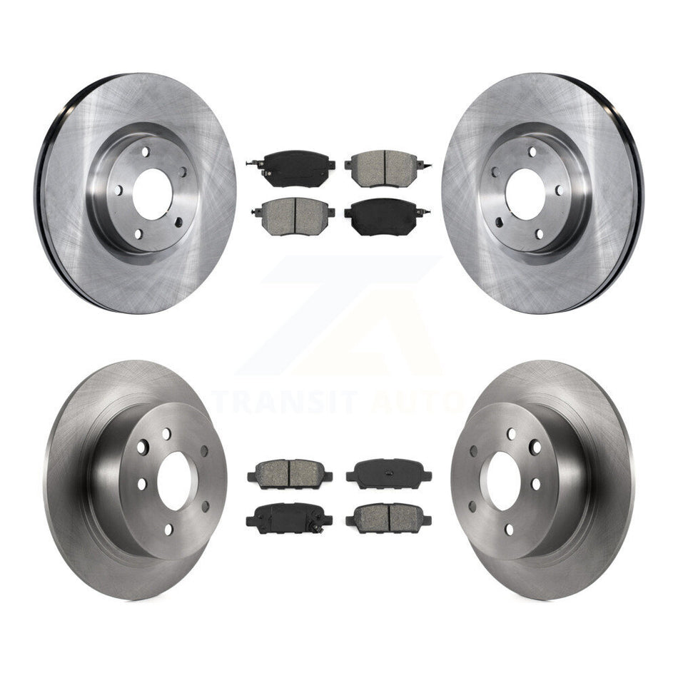 Front Rear Disc Brake Rotors And Semi-Metallic Pads Kit For Nissan Altima Maxima K8S-101224