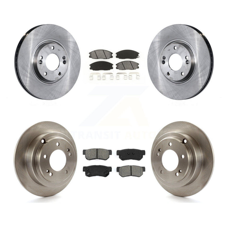 Front Rear Disc Brake Rotors And Semi-Metallic Pads Kit For 2004-2006 Kia Amanti K8S-101233