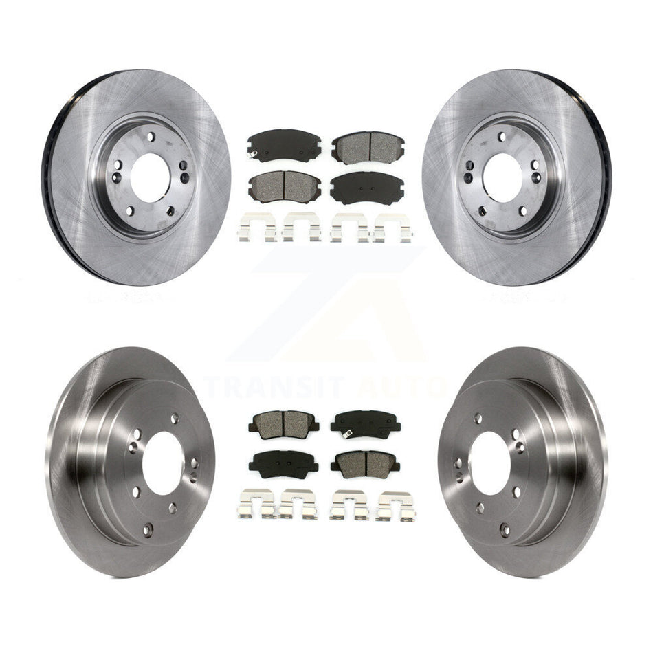 Front Rear Disc Brake Rotors And Semi-Metallic Pads Kit For 2007-2009 Kia Amanti K8S-101234