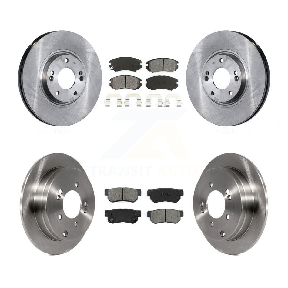 Front Rear Disc Brake Rotors And Semi-Metallic Pads Kit For 2006-2009 Hyundai Azera K8S-101235