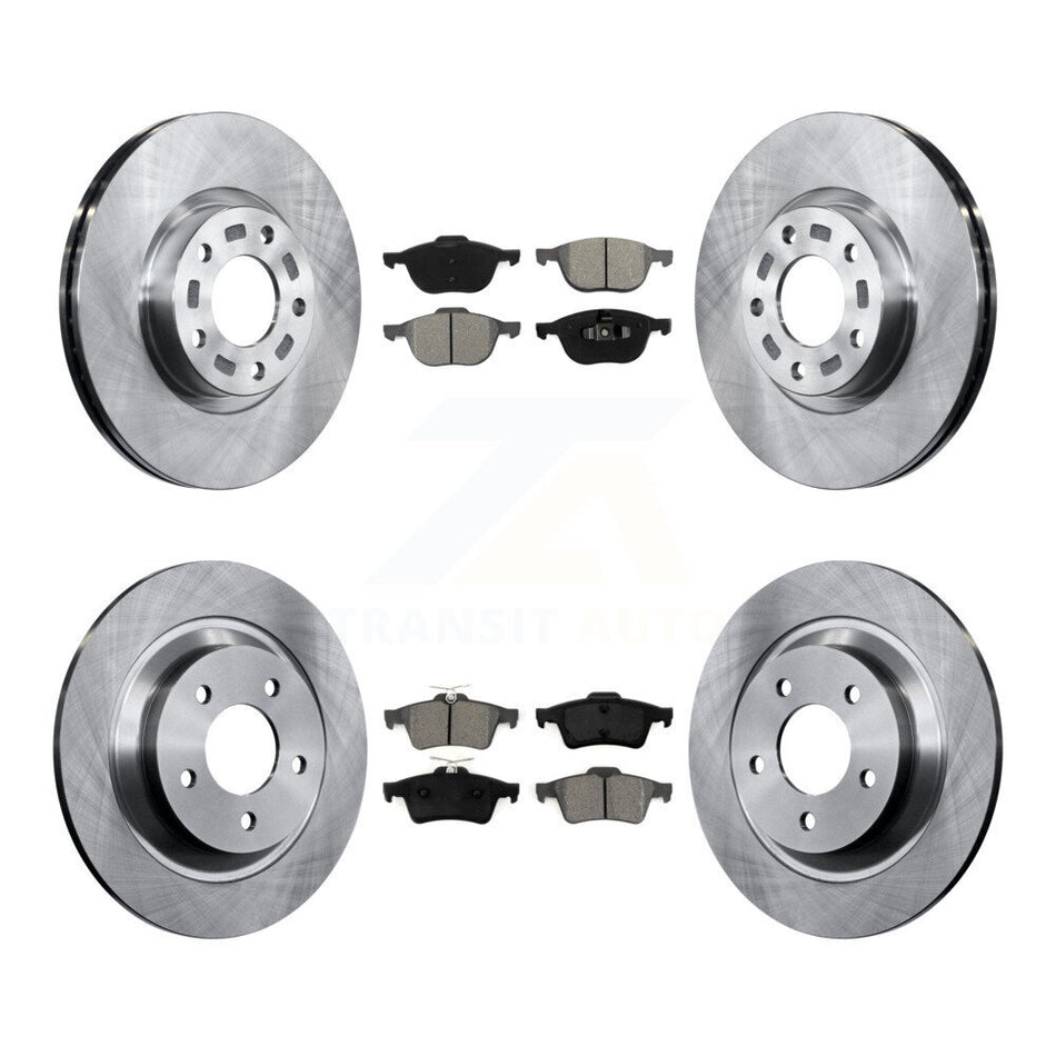 Front Rear Disc Brake Rotors And Semi-Metallic Pads Kit For Mazda 5 K8S-101238