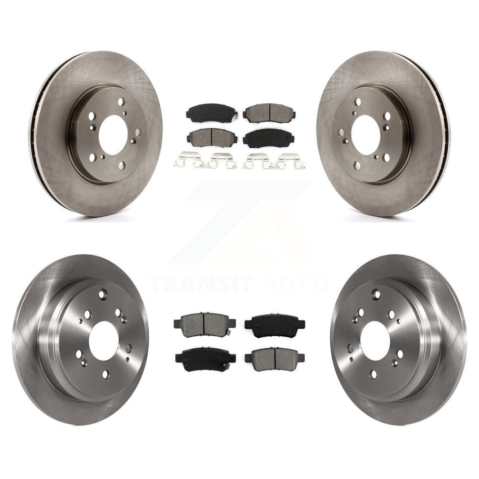 Front Rear Disc Brake Rotors And Semi-Metallic Pads Kit For 2005-2010 Honda Odyssey K8S-101241