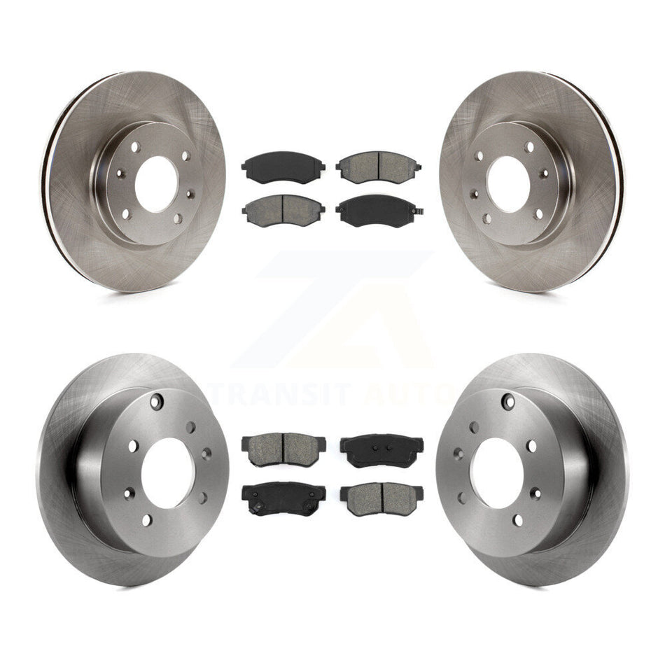 Front Rear Disc Brake Rotors And Semi-Metallic Pads Kit For Hyundai Sonata Kia Optima Magentis K8S-101253