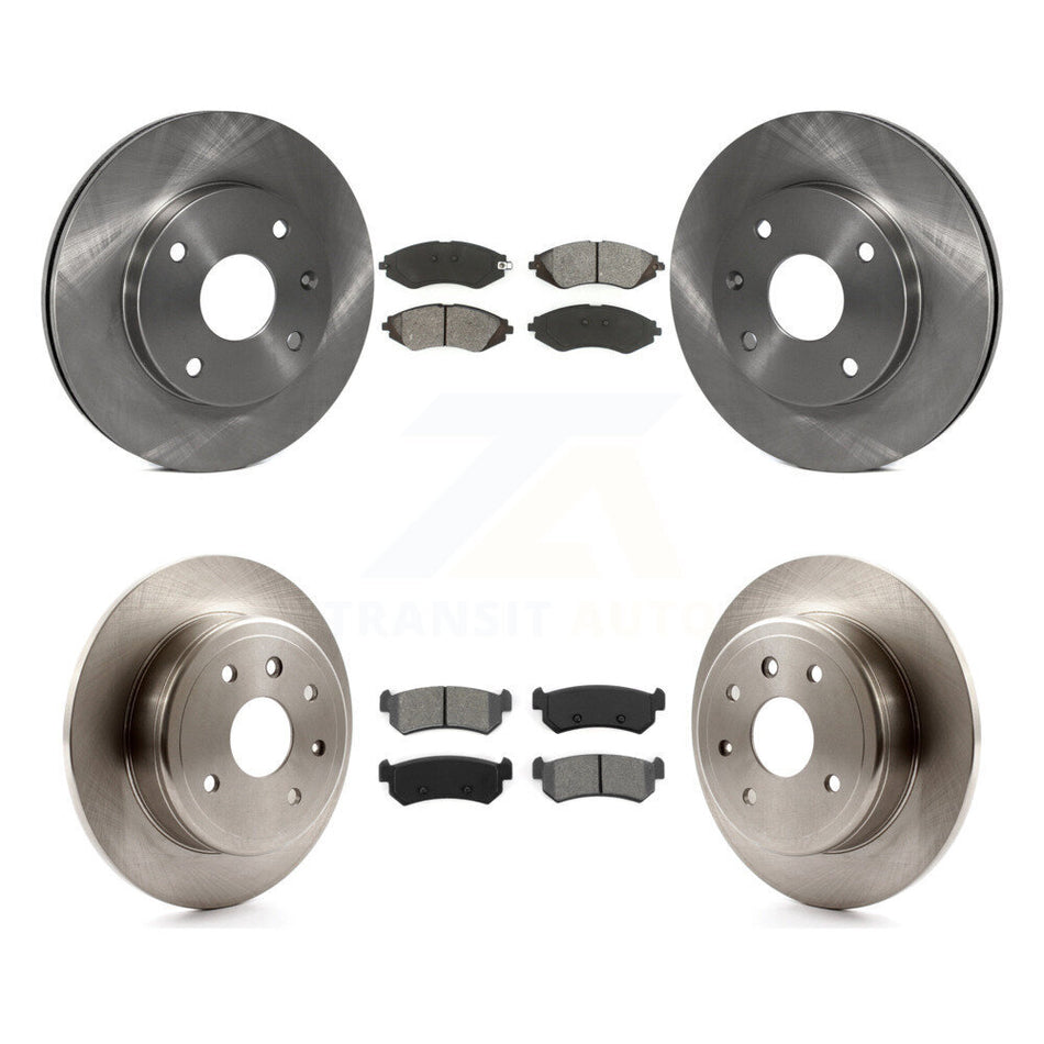 Front Rear Disc Brake Rotors And Semi-Metallic Pads Kit For 2004-2006 Chevrolet Optra With 276mm Diameter Rotor K8S-101258
