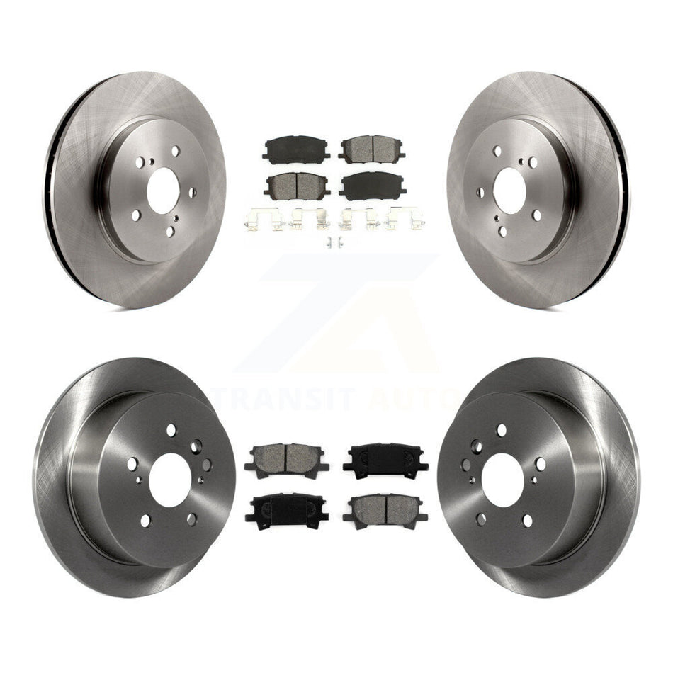 Front Rear Disc Brake Rotors And Semi-Metallic Pads Kit For Lexus Toyota Highlander RX350 RX330 RX400h K8S-101259