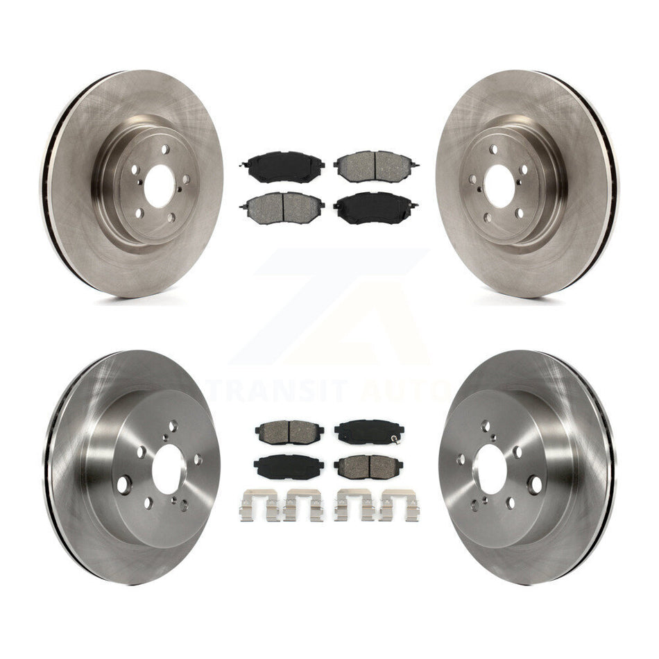 Front Rear Disc Brake Rotors And Semi-Metallic Pads Kit For 2014-2018 Subaru Forester 2.0L K8S-101265