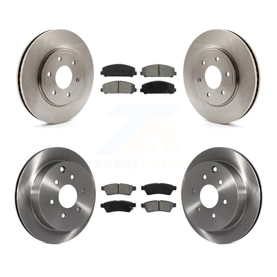 Front Rear Disc Brake Rotors And Semi-Metallic Pads Kit For Suzuki Equator K8S-101268