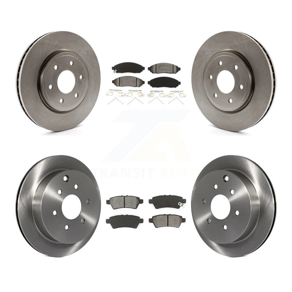 Front Rear Disc Brake Rotors And Semi-Metallic Pads Kit For 2006-2007 Nissan Xterra K8S-101270