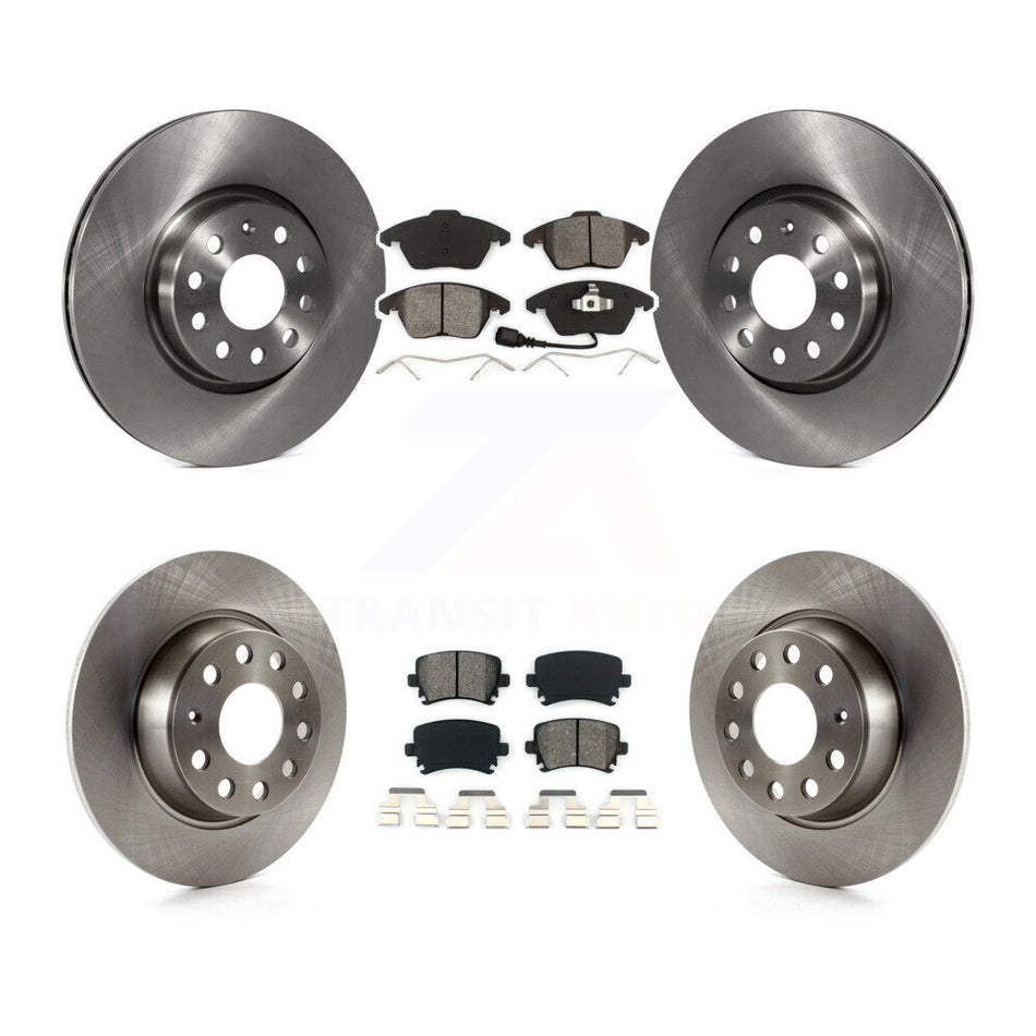 Front Rear Disc Brake Rotors And Semi-Metallic Pads Kit For Volkswagen Passat GTI Eos Audi A3 Quattro Golf K8S-101276
